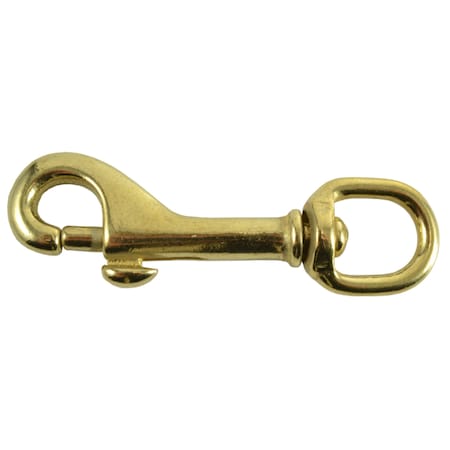 Midwest Fastener 1/2" x 3" Brass Swivel Bolt Snap Hooks 2PK 36665